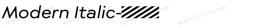 Modern Italic字体转换
